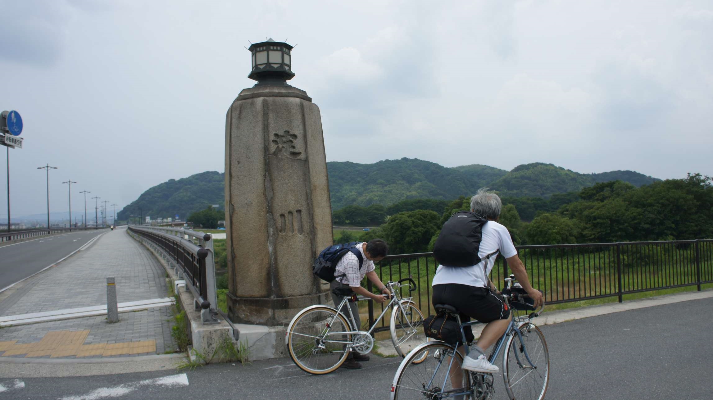 木津川と桂川、宇治川が合流して淀川に